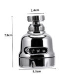 Bico Adaptador De Torneira Aço Inoxidável - Com 3 Jatos Reguláveis Giratória 360° - Imagem 6