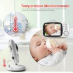 Babá Eletrônica Sem Fio Com Tela LCD de 3,2 Polegadas - Áudio em 2 Vias - Câmera Com Visão Noturna - Monitoramento de Temperatura - Imagem 5