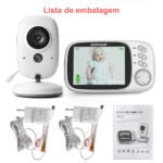 Babá Eletrônica Sem Fio Com Tela LCD de 3,2 Polegadas - Áudio em 2 Vias - Câmera Com Visão Noturna - Monitoramento de Temperatura - Imagem 6