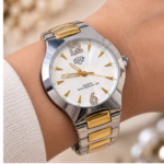 Relógio Feminino DHP Quartz Prata e Dourado – Elegância Bicolor - Imagem 2