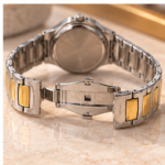 Relógio Feminino DHP Quartz Prata e Dourado – Elegância Bicolor - Imagem 4
