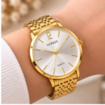 Relógio Unissex Newrex Dourado com Pulseira Metálica – 3 ATM - Imagem 3