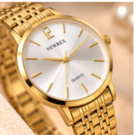 Relógio Unissex Newrex Dourado com Pulseira Metálica – 3 ATM - Imagem 2